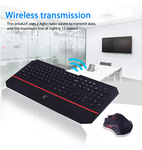 PC Computador Gaming Slim Mini Teclado e <span class=keywords><strong>Mouse</strong></span> Sem Fio Combo 2.4G USB Recarregável Set Stock - Product Image 6