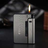 Prix de gros Lot de 10 accessoires jetables pour cigarettes en métal Briquet remplaçable avec étui séparé