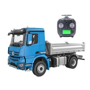 HUINA K3362 Kabolite 4WD 1/14 스케일 금속 유압 원격 제어 덤퍼 페인트 조립 된 티퍼 라이트 큰 부리 새 RC 모델 트럭