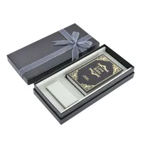 Nouveau design Petit livre biblique en forme de bijoux de mariage Emballage cadeau Boîte à bagues vidéo
