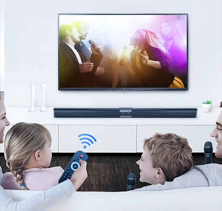 Tv Audio dinding gema 5.1 rumah teater Speaker eksternal Bluetooth dengan Speaker proyektor Soundbar