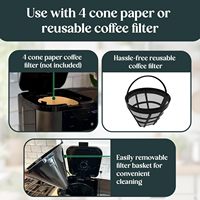 Cafetera de Doble Función Anbolife, Jarra de Vidrio de 12 Tazas y Combinación de Tazas Individuales K Cup, Pantalla Táctil Programable, Fabricación OEM