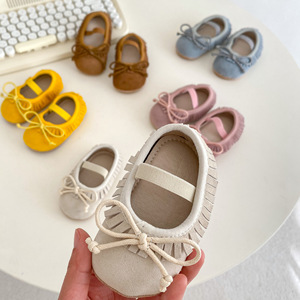 Printemps Chaussures de couleur unie pour bébés filles Chaussures <span class=keywords><strong>bateau</strong></span> pour bébé nouveau-né Chaussures souples à la mode - Product Image 3