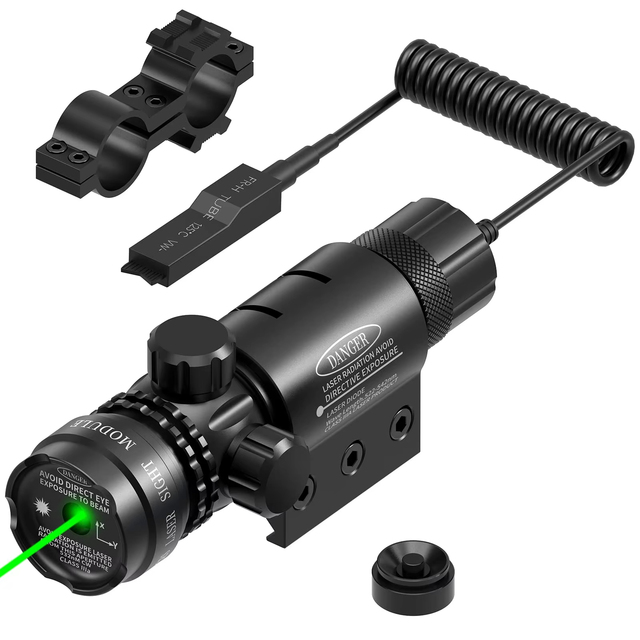Tactical Green Laser Sight with Red Dot Laser Scope Green Optic Reddot Hunting Sighting Telescope Lens Reflex Sight