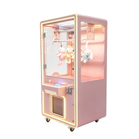 Machine à ciseaux rose pour un joueur, machine à cadeaux à monnayeur, machine de jeu d'arcade à prix, machine à peluches pour centre commercial
