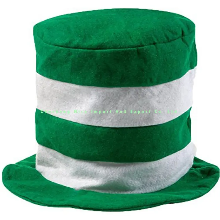 หมวกสุขสันต์วันเซนต์แพทริค,หมวกไอริชหมวกโคลเวอร์สีเขียวคุณภาพสูง