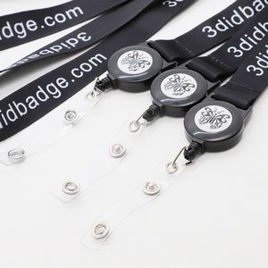 Polyester Lanyard Heat Transfer Printing Logo Event Conference Holder Breakaway <b>Buckle</b> Retractable Reel Strap Lanyard - Product Image 2