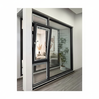 Hurrikan-Resistentes Aluminium-Legierungs-Schwingfenster Gehärtetes Glas Edelstahlgitter Energieeffizienz-Zertifiziert für Bad und Küche