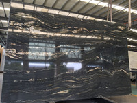 Neue Schwarz-Gold Marmorplatte im Italienischen Stil Nero Portoro mit Luxuriösen Goldenen Adern OEM Bookmatched Hintergrundbeleuchtete Wandfliesen Bodenbeläge