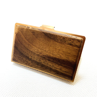 Boîte à cartes d'angle en bambou, boîtier de rangement à puces en bois pour cartes VIP, boîte cadeau créative