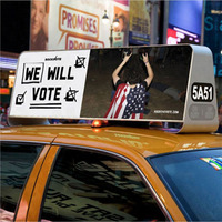 Panneau d'affichage de voiture double face Pantallas Écran publicitaire vidéo HD sans fil Taxi Top Led Display