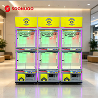 Machine à griffes commerciale à deux niveaux avec écran LCD et lumières LED, jeu de récompenses pour centre d'amusement, machine à griffes à peluches