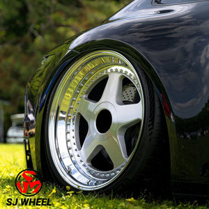 Jantes chromées polies forgées sur mesure en deux parties de haute qualité SJ de 17, 18, 19, 20, 21 et 22 pouces pour <span class=keywords><strong>Porsche</strong></span> Carrera Turbo GT3 <span class=keywords><strong>GT2</strong></span> <span class=keywords><strong>RS</strong></span> - Product Image 1