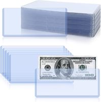 Protège-billets transparents sur mesure en PVC pour collection de devises, format standard, grand volume