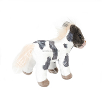 Jouet en peluche vache personnalisé avec yeux en plastique, design de dessin animé, motif imprimé, jouet doux en forme de vache