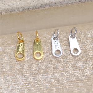 10 pièces Plaque de connexion en acier argenté S925 pour impression, petite, 6 mm, longueur 5460, pour collier DIY, pour femmes - Product Image 1