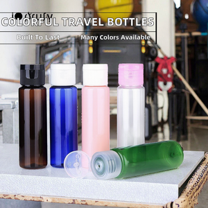30ml 60ml 100ml Custom Yellow Blue Green PET Plastic <b>Small</b> Travelling <b>Bottle</b> with Screw Cap for Face Cream Lotion Eye Cream - Product Image 2