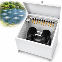 Pompe d'aération pour bassin piscicole, compresseur d'air à piston sans huile pour aquaculture, aération en eau profonde, 700W 220V, silencieux, pour bassins jusqu'à 5 acres