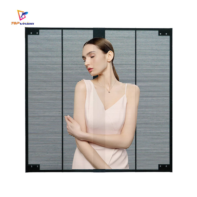 TOPvision Transparent LED Display Screen Panels Easy Installing LED Transparent Film Display