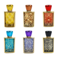 Flacon de parfum de luxe 50 ml en verre de style arabe avec bouchon à vis, sérigraphie, emballage personnalisé et diffuseur à bâtonnets