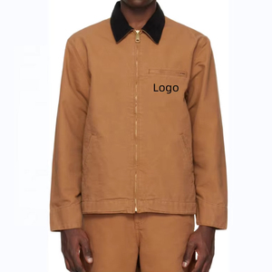 YIMAI Hot Supplier Custom Logo <strong>Canvas</strong> Vintage Work <strong>Jacket</strong> Corduroy Lined Casual <strong>Jackets</strong> Work <strong>Jacket</strong> for <strong>Men</strong> - Product Image 3