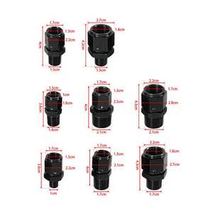 AN4 AN6 AN8 1/4 NPT 1/2 1/8 3/8 NPT Adaptor Putar Pas Aluminium - Product Image 6