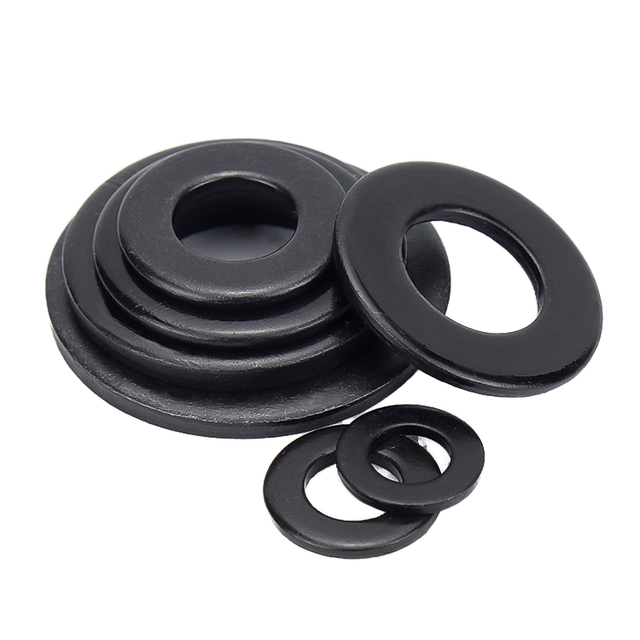 Factory Price High Quality Carbon Stainless Steel Flat Washers Metric Size Factory Price Direct From Manufacturer Black Finish