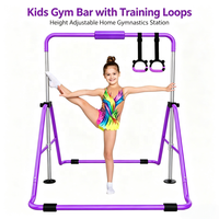 Équipement de gymnastique portable en acier inoxydable pliable et facile à assembler pour enfants, pour entraînement en intérieur et en extérieur
