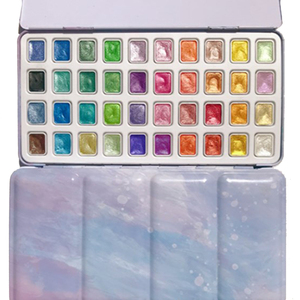 Ensemble <span class=keywords><strong>de</strong></span> peinture aquarelle nacrée 18/20/40 couleurs Pigments <span class=keywords><strong>de</strong></span> couleur métallique scintillants - Product Image 2
