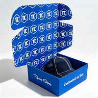 Caja de Sombreros Negra de Alta Gama con Logotipo Personalizado, Caja de Regalo de Sombreros Fedora con Asa para Pequeñas Empresas