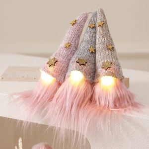 Duendes de Navidad de Algodón Tejido con Luz Cálida para Decoración Festiva de Invierno - Product Image 3