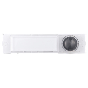 Porta carte in vetro trasparente lungo 12 pollici con intaglio circolare per carte Steely Call - Product Image 1