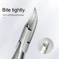 Pince à ongles professionnelle portable en acier inoxydable de haute qualité, à bouche oblique, type bec d'aigle, pour manucure et ongles courbés
