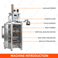 Machine d'emballage automatique verticale quantitative à 2 voies pour sachets longs de farine de maïs instantanée, de poudre d'igname et de poudre d'arachide