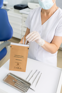 Commercio all'ingrosso <span class=keywords><strong>Autoclave</strong></span> dentale sacchetti salone per unghie sacchetto di sterilizzazione autosigillante 100x200mm usa e getta doppia carta Kraft per il calore secco - Product Image 4