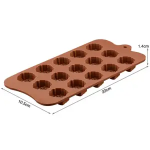 Fai da te regalo fatto a mano sapone stampo pasticceria <span class=keywords><strong>torta</strong></span> Silicone cottura strumenti di decorazione 15 cavità Silicone fiore rosa stampi - Product Image 2