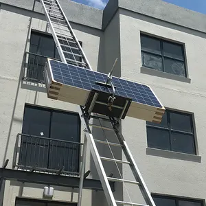 YF商用太阳能电池板提升设备梯子提升机6m 20FT提升高度太阳能电池板升降机，用于安装光伏电池板