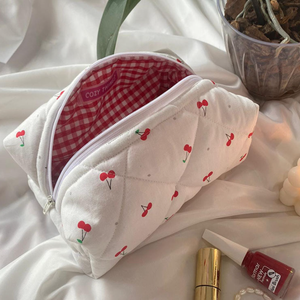 Neceser Floral hecho a mano lindo estético Rosa neceser flor coqueta accesorios bolsa de algodón <span class=keywords><strong>para</strong></span> mujer - Product Image 6