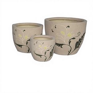 Maceta Moderna de Cerámica Esmaltada de Alta Calidad, para Interiores y Exteriores, Decoración del Hogar, Juego de Soportes para Plantas de Jardín, Macetero de Piso - Product Image 1