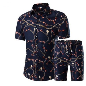 Venta al por mayor, camiseta <span class=keywords><strong>de</strong></span> manga corta <span class=keywords><strong>de</strong></span> algodón con estampado personalizado para hombre, camisa <span class=keywords><strong>de</strong></span> estilo playero - Product Image 1