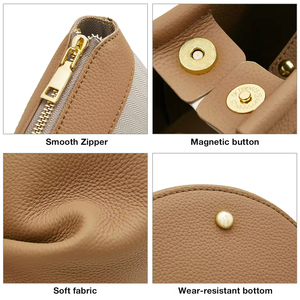 2025 nouvelle mode bandoulière en cuir de vache sac à main dames populaire sac à bandoulière avec deux sangles personnalisable petit sac - Product Image 3