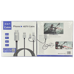 <span class=keywords><strong>Cable</strong></span> Adaptador 3 en 1 de Moda con Revestimiento de PVC, <span class=keywords><strong>Micro</strong></span> <span class=keywords><strong>USB</strong></span> Tipo C <span class=keywords><strong>a</strong></span> <span class=keywords><strong>USB</strong></span> <span class=keywords><strong>para</strong></span> Conectar el Teléfono <span class=keywords><strong>a</strong></span> <span class=keywords><strong>TV</strong></span>/Proyector/Monitor 1080P - Product Image 5