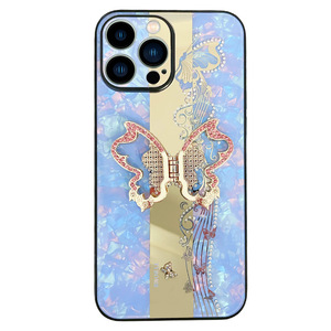 Funda de teléfono móvil con diseño ostentoso de mariposa y Diamante, para <span class=keywords><strong>Iphone</strong></span> 12, Mini <span class=keywords><strong>14</strong></span> <span class=keywords><strong>pro</strong></span>, <span class=keywords><strong>amx</strong></span> 13 <span class=keywords><strong>pro</strong></span>, 2022 - Product Image 2