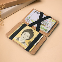 Anpassen Slim Mix Farbe Pu Leder Magic Wallet Clip Herren Kreditkarten inhaber Magic Coin Geldbörse für Männer mit buntem Logo