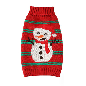 Pull de Noël pour chien, motif nordique rouge, tricot chaud pour petits et moyens chiens, vêtements d'automne et d'hiver pour animaux de compagnie - Product Image 5