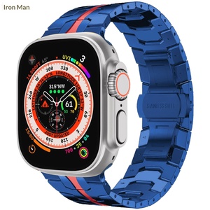 Correa <span class=keywords><strong>de</strong></span> Reloj Universal <span class=keywords><strong>de</strong></span> Titanio Puro <span class=keywords><strong>de</strong></span> 22 mm para <span class=keywords><strong>Apple</strong></span> <span class=keywords><strong>Watch</strong></span> Ultra 3, Correa Impermeable Multicolor con Cierre <span class=keywords><strong>de</strong></span> Acero - Product Image 6