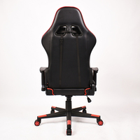 Sedia da Gaming Ergonomica Girevole in Pelle Nera e Rossa Stile Racing Personalizzata per E-Sports e PC