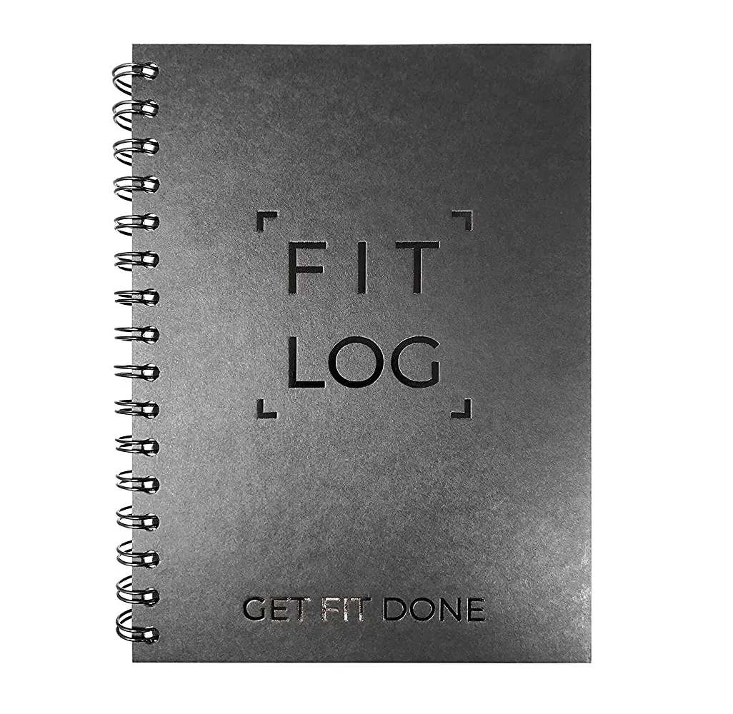 Diario de Fitness para hombre y mujer, cuaderno de entrenamiento con diseño de ejercicio, con cable de registro O encuadernación en espiral, 2021