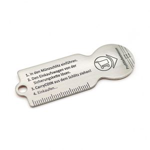 Llavero para desbloquear carrito de compras 1 AUD EURO USD Loonie Quarter, llavero removedor de carrito de compras - Product Image 3