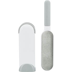 Brosse de coiffure 33 cm blanche et grise avec base de nettoyage et outil détachant - Product Image 1
